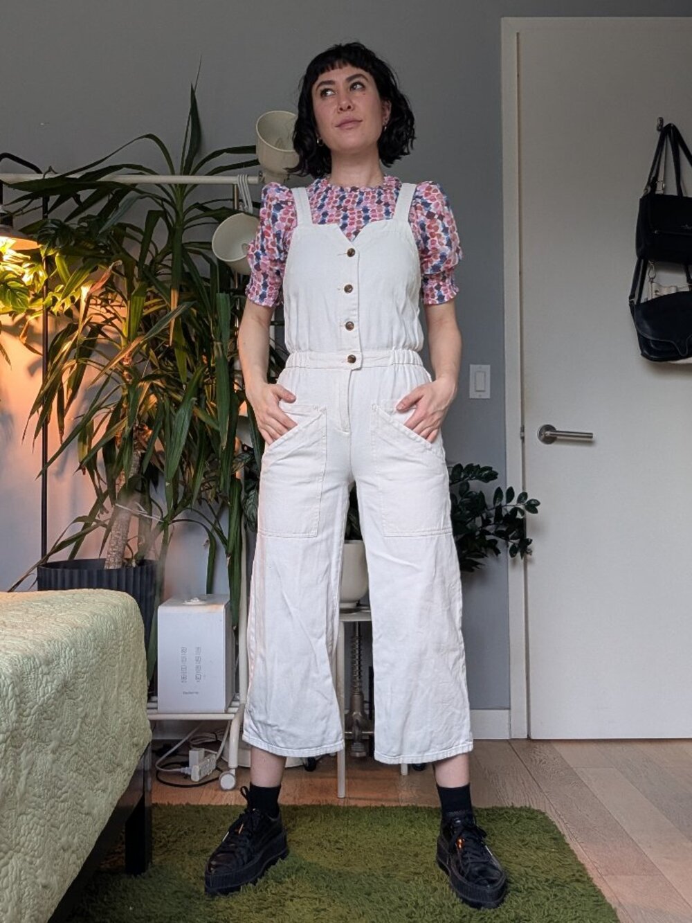 CURRENT AIR cream button down jumpsuit, size XS